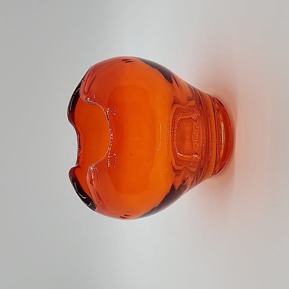 Vintage Viking Glass Epic Rose Bowl Persimmon